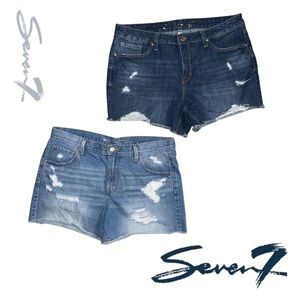 Seven7 Women's Distressed Jean Shorts